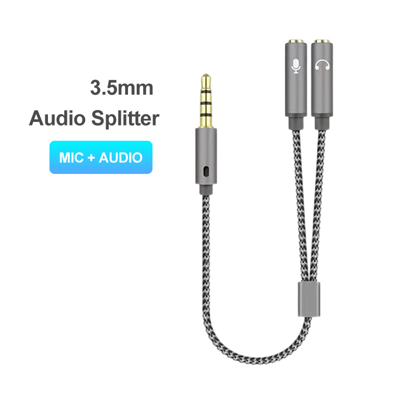 Esports Gaming Splitter - ตัวแยกชุดหูฟัง3.5มิลลิเมตรเสียง + ไมโครโฟนสเตอริโอหูฟังแยกเสียง3.5มิลลิเมตร4ขั้วแจ็คสาย Y สำหรับ PS4ชุดหูฟังเกมส์