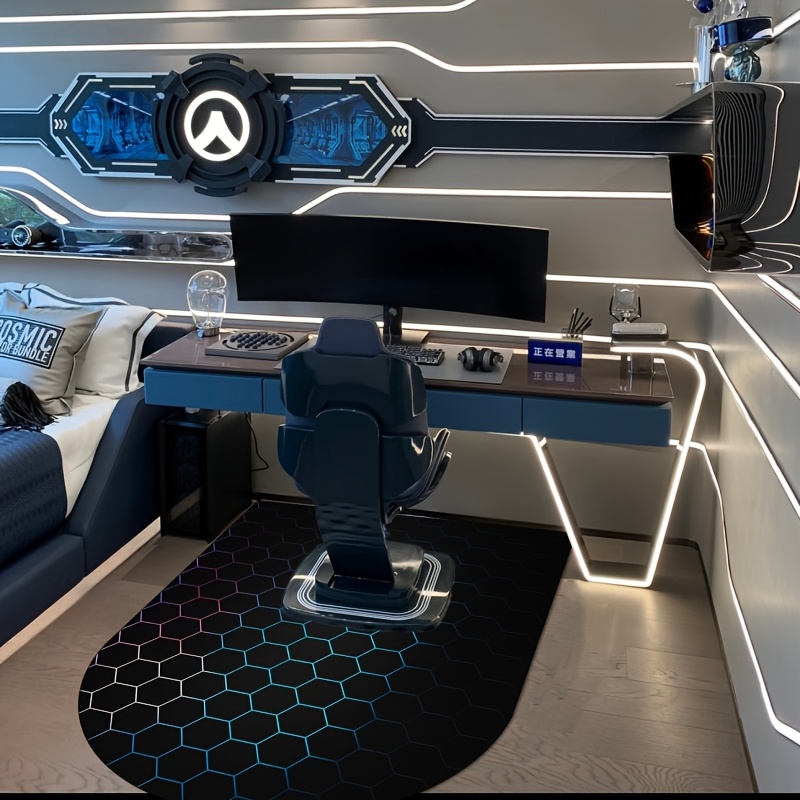 Esports Gaming Chair - E-Sports พรมปูพื้นกันลื่นกันเสียงพรมป้องกันไม้เนื้อแข็งสำหรับห้องเล่นเกมโฮมออฟฟิศคอมพิวเตอร์เก้าอี้กลิ้ง