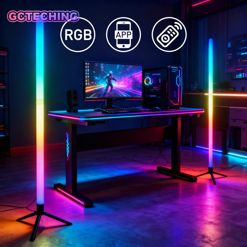 Esports Gaming App - LED RGB ไฟบรรยากาศสำหรับเล่นเกมโคมไฟตั้งพื้นอีสปอร์ต รีโมทคอนโทรล แอพ พีซี