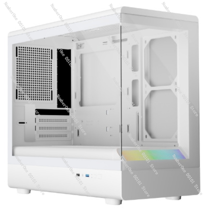 Esports Gaming Pc Build - เคสคอมพิวเตอร์เกมมิ่งกระจกนิรภัยแบบพาโนรามา มุมมองด้านข้างเต็มรูปแบบ สำหรับระบบระบายความร้อนด้วยน้ำ ATX Mid Tower