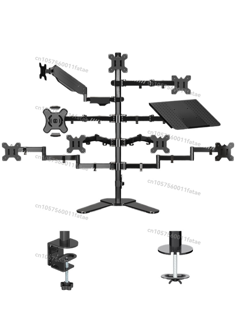 Dual Monitor Stand - ขาตั้งจอ, อุปกรณ์เสริมแยกต่างหาก, จอคู่, แบบสี่จอ, แขนหุ่นยนต์สำหรับหลายจอ, ประกอบได้อิสระ,