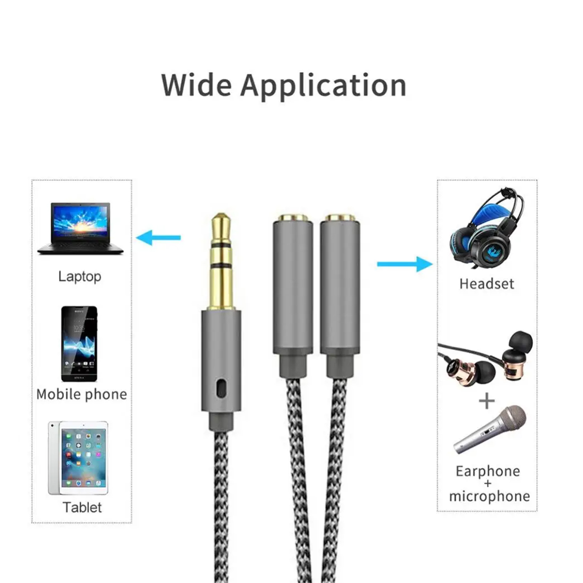 ชุดหูฟังSplitter 3.5 มม.+ ไมโค - Esports Gaming Splitter บทวิจารณ์และราคา