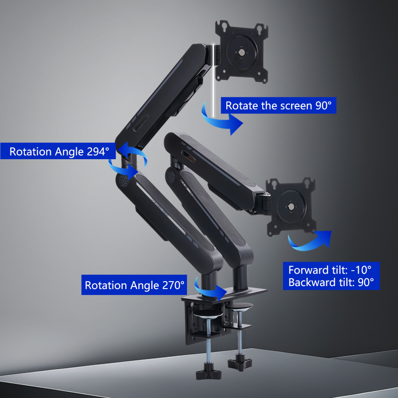 ขาตั้งจอภาพแบบติดโต๊ะพร้อมแก๊ส - Dual Monitor Stand บทวิจารณ์และราคา