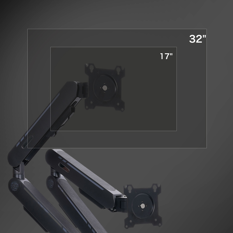 ขาตั้งจอภาพแบบติดโต๊ะพร้อมแก๊ส - Dual Monitor Stand บทวิจารณ์และราคา