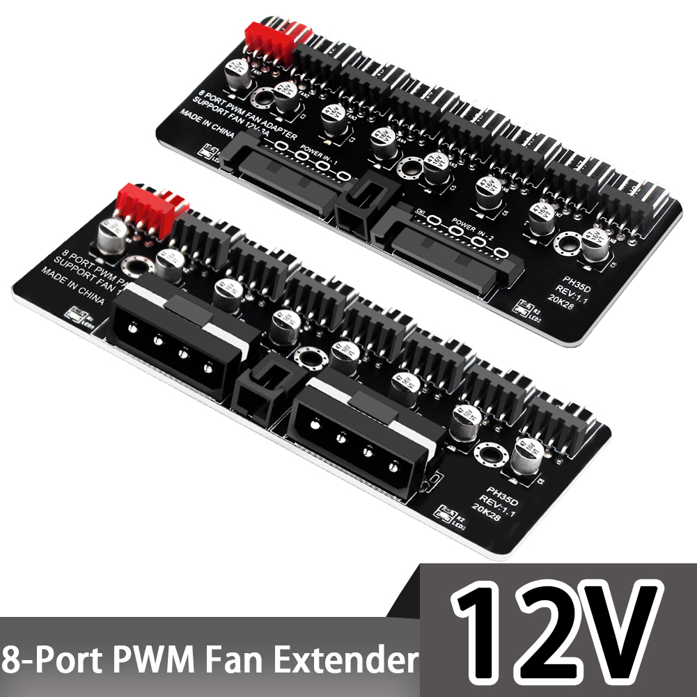 PC 1-8 ช่อง 4Pin PWM พัดลมระบา - Esports Gaming Splitter บทวิจารณ์และราคา
