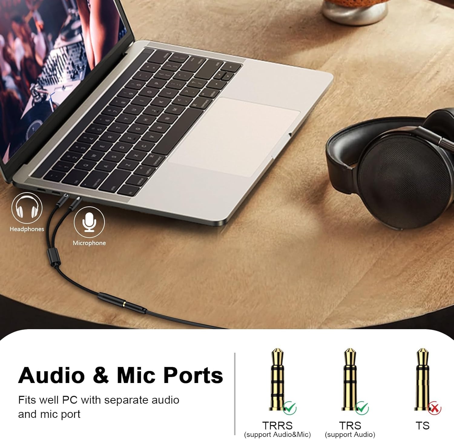 ตัวแยกไมโครโฟนหูฟังขนาด 3.5 มม - Esports Gaming Splitter บทวิจารณ์และราคา