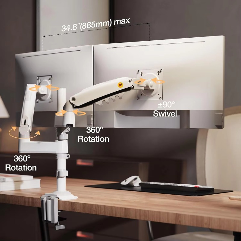 ขาตั้งจอคอมพิวเตอร์แบบติดโต๊ะ  - Dual Monitor Stand บทวิจารณ์และราคา
