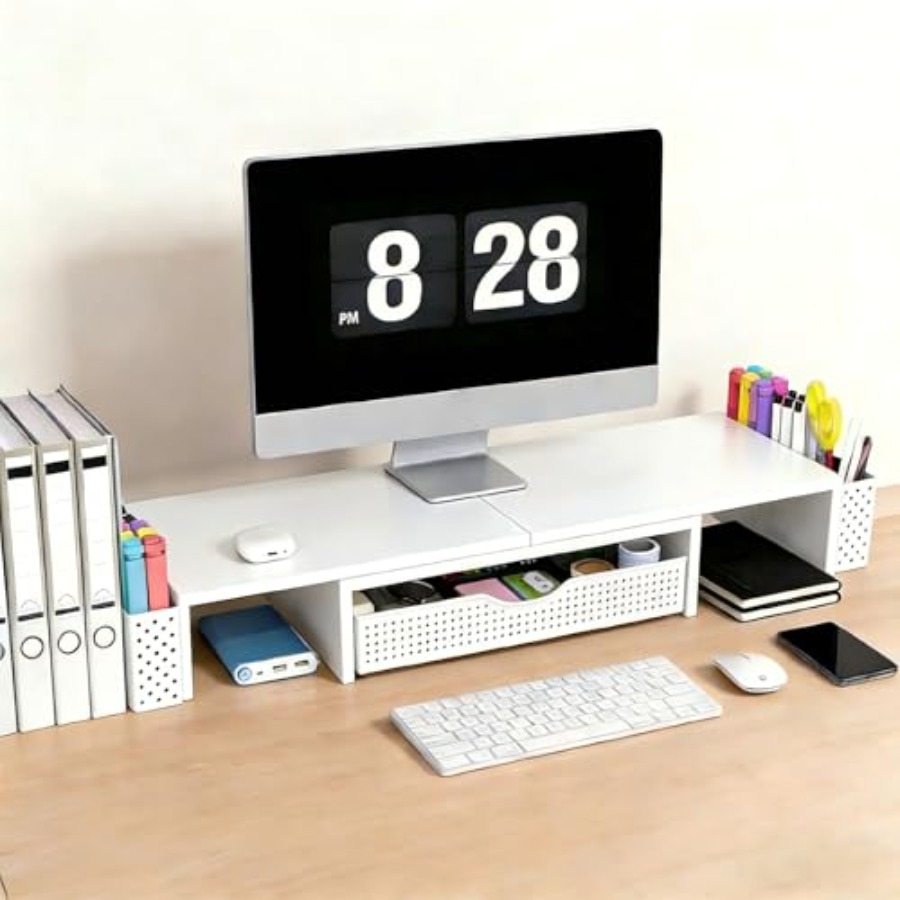 อุปกรณ์จัดระเบียบโต๊ะทำงานโลหะ - Dual Monitor Stand บทวิจารณ์และราคา